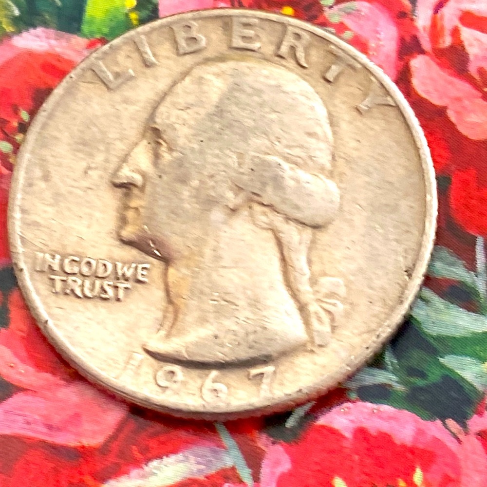 Vintage 1967 No Mint Jefferson Quarter